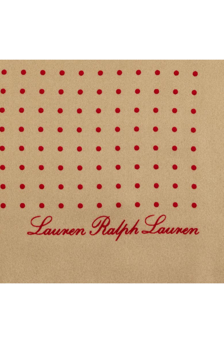Lauren Ralph Lauren Polka Dot Square Silk Scarf, Alternate, color, Birch Tan