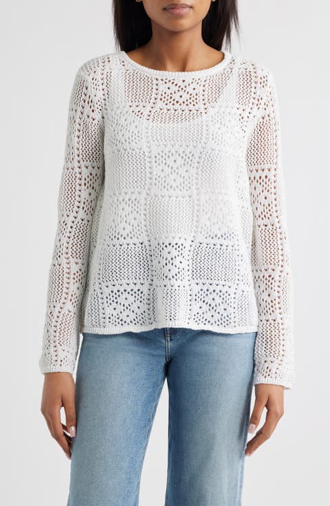 Tiara Crochet Look Sweater