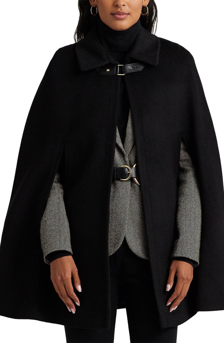Lauren Ralph Lauren Wool Blend Cape, Main, color, 