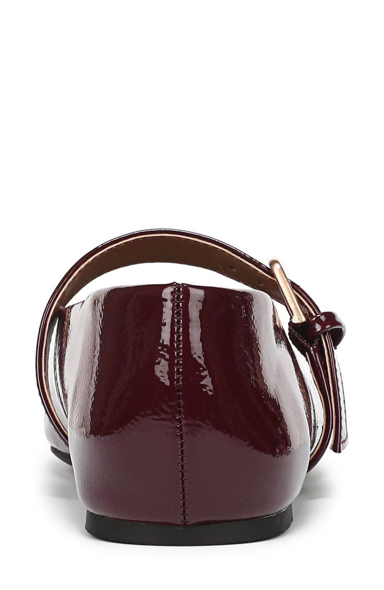 Teresa Faux Leather Mary Jane Flat, Alternate, color, RED DEEP GARNET