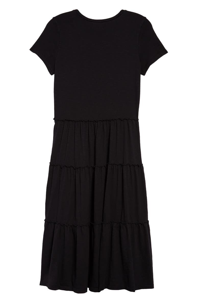 caslon knit dress Caslon Textured Knit Tie Waist Midi Dress in Ivory Women's Medium
