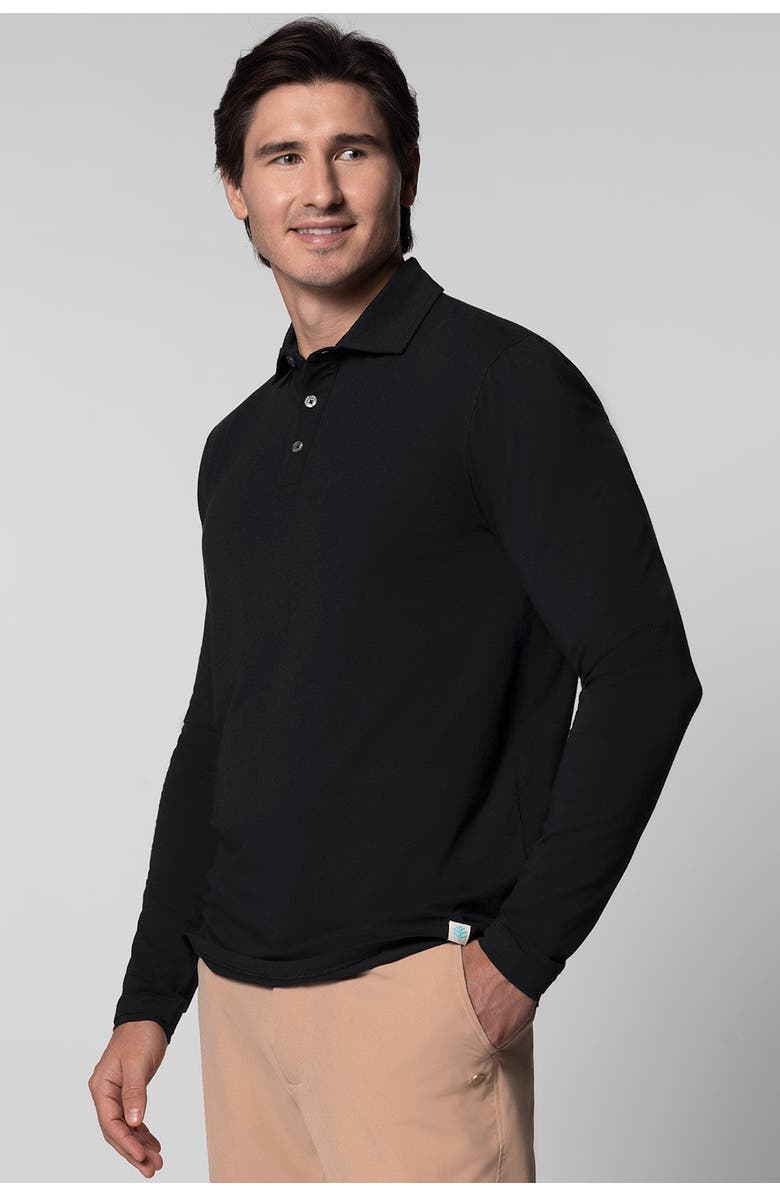 Coolibar Men's Polo - UPF 50+ Sun Protection - Bal Harbour, Alternate, color, Black