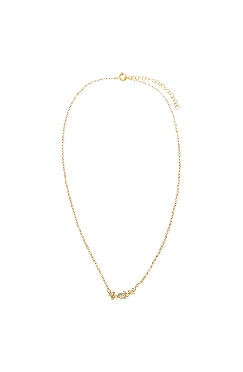 BY ADINA EDEN CZ Multi Shape Scatered Bezel Bar Necklace, Alternate, color,