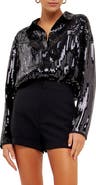 Endless Rose Sequin Button-Up Shirt