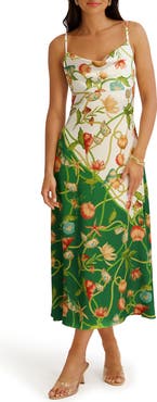 Siena Printed Satin Slipdress