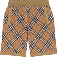 Burberry Check Cotton Blend Shorts