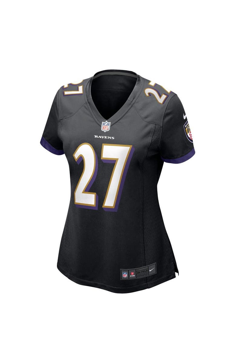 Nike Women's Nike J.K. Dobbins Black Baltimore Ravens Game Jersey, Alternate, color,