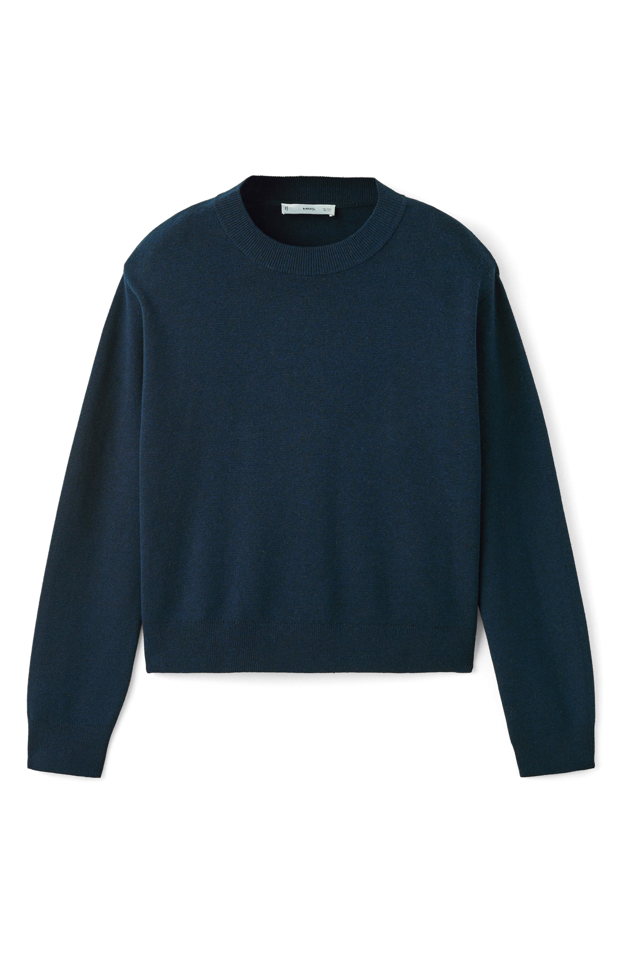 Crewneck Cotton & Wool Blend Sweater - image 2