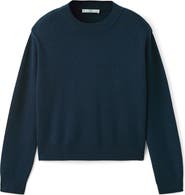 MANGO Crewneck Cotton & Wool Blend Sweater