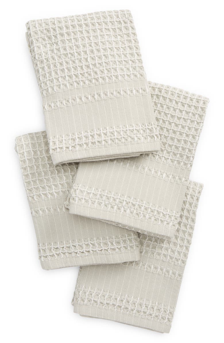 Nordstrom Set of 4 Waffle Kitchen Towels, Main, color,