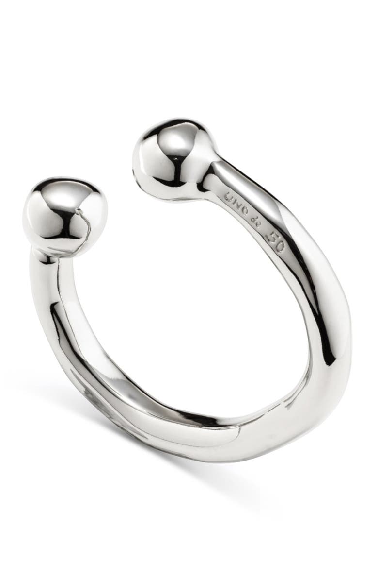 UNODE50 Double Bead Bangle, Alternate, color, Silver