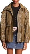 Avec Les Filles Drawstring Waist Quilted Jacket