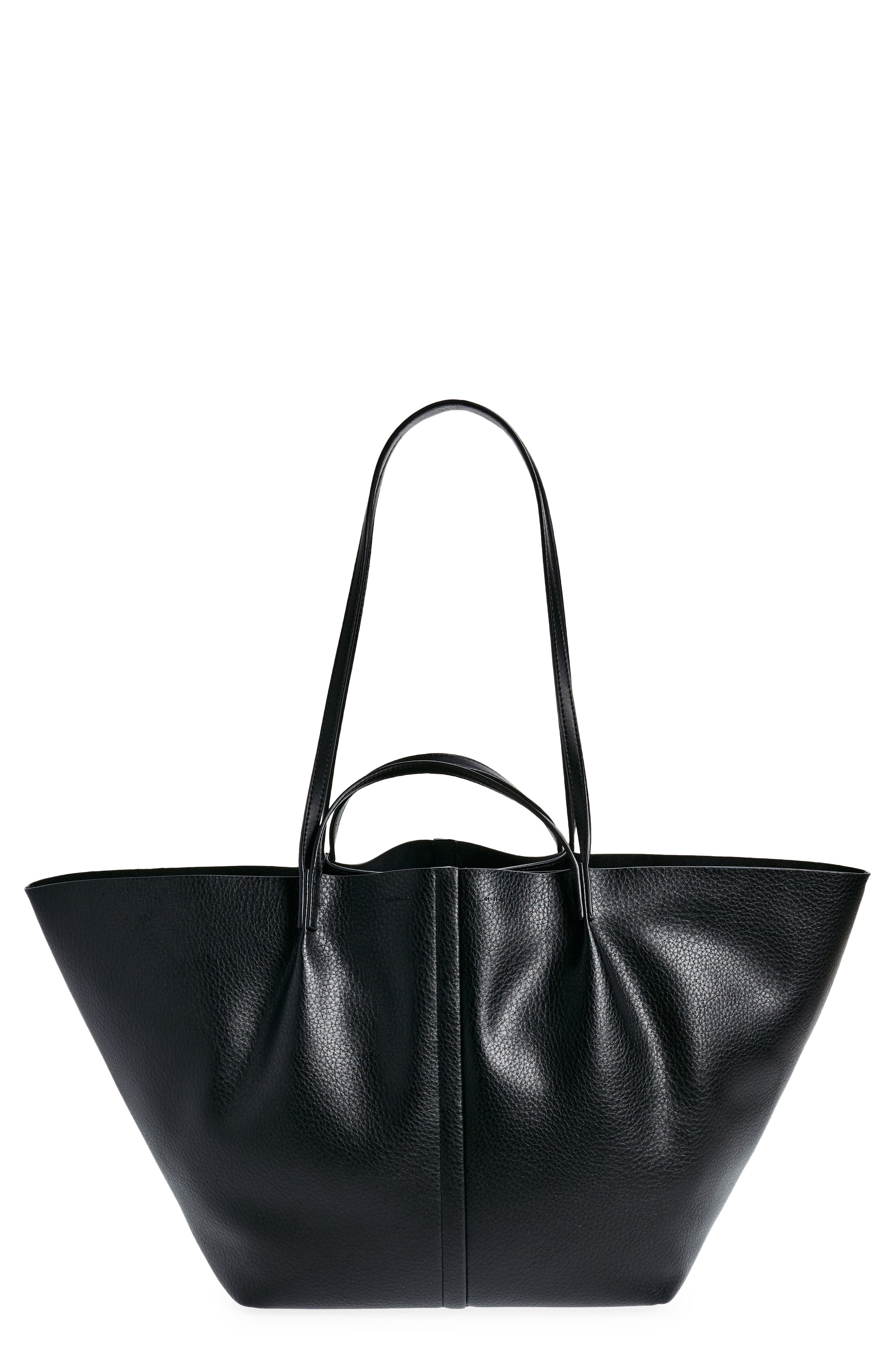AllSaints Hannah Leather Tote, Main, color, 