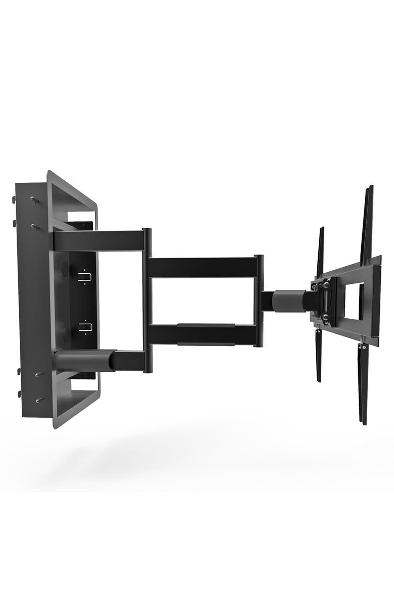 R500 Recessed Articulating Full-Motion TV Mount, Alternate, color, Black