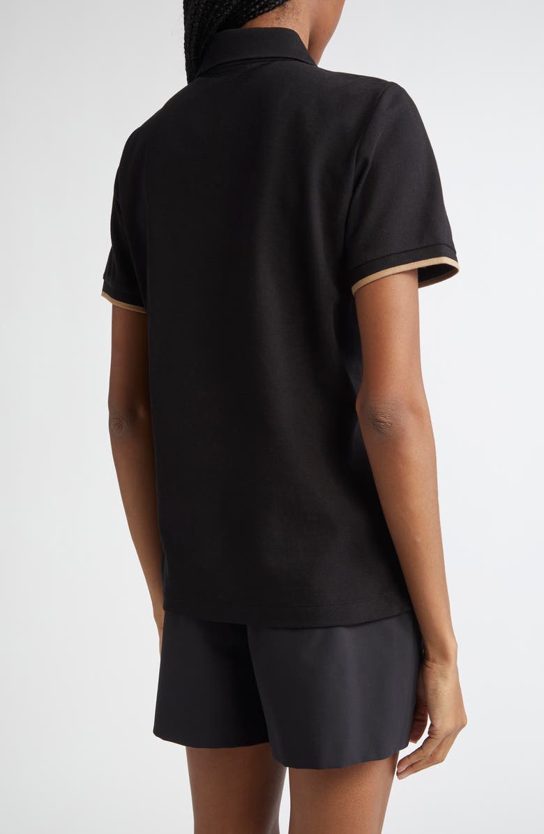 Moncler Cotton Piqué Polo, Alternate, color, Black