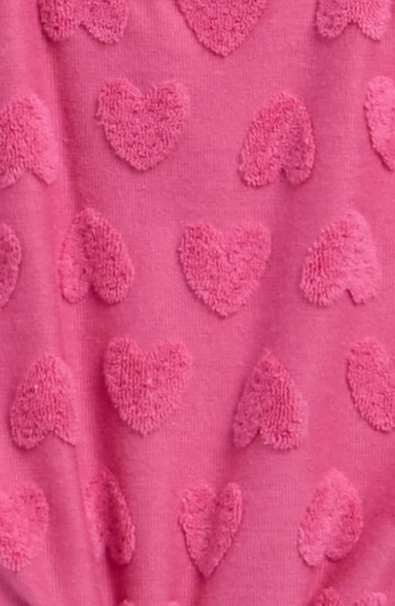 Splendid Kids' Terry Cloth Heart Romper, Alternate, color, Hibiscus