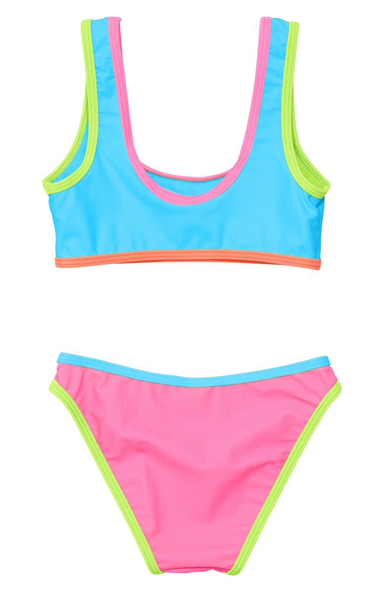 Snapper Rock Kids' Candy Colorblock Two-Piece Swimsuit, Alternate, color,
