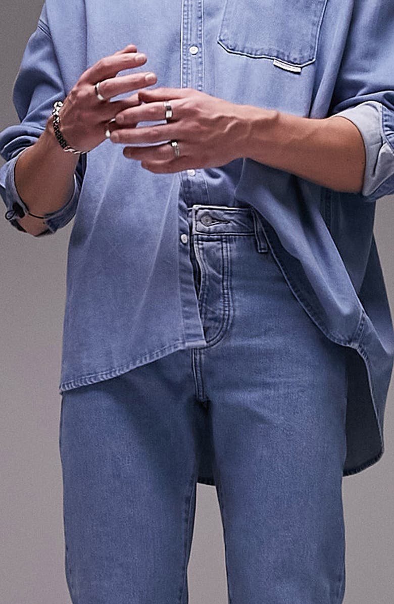 Topman Straight Leg Jeans, Alternate, color,