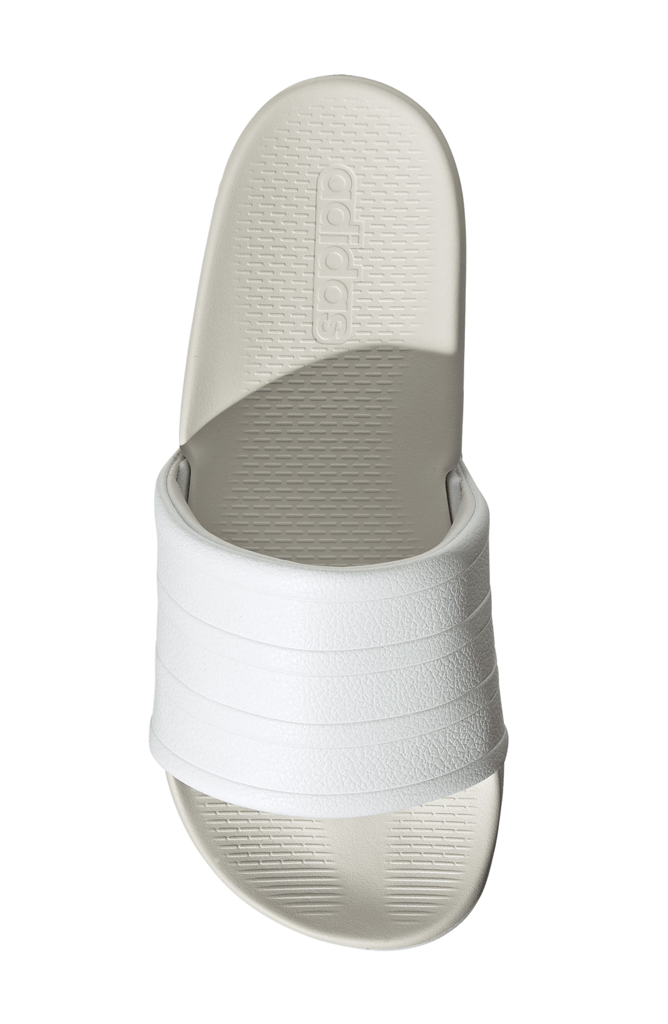 adidas Adilette Comfort 2.0 Slide Sandal, Alternate, color, White/ White/ Crystal White