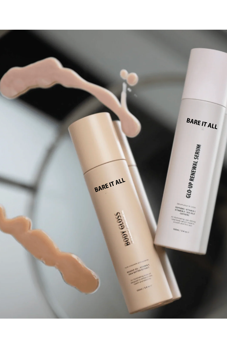 Bare It All Glo-Up Kit Renewal Serum and Body Gloss, Alternate, color, Natural