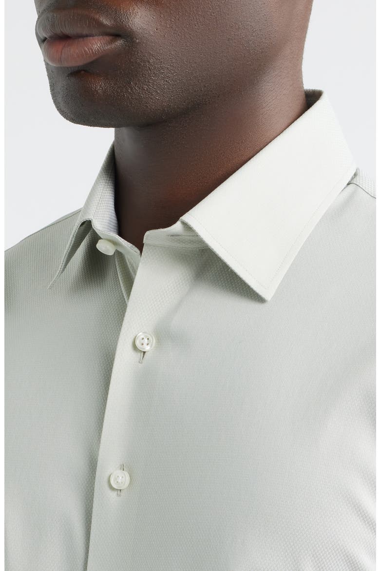 Trim Fit Premium Performance Dress Shirt, Alternate, color, GREEN MATTEO DOBBY