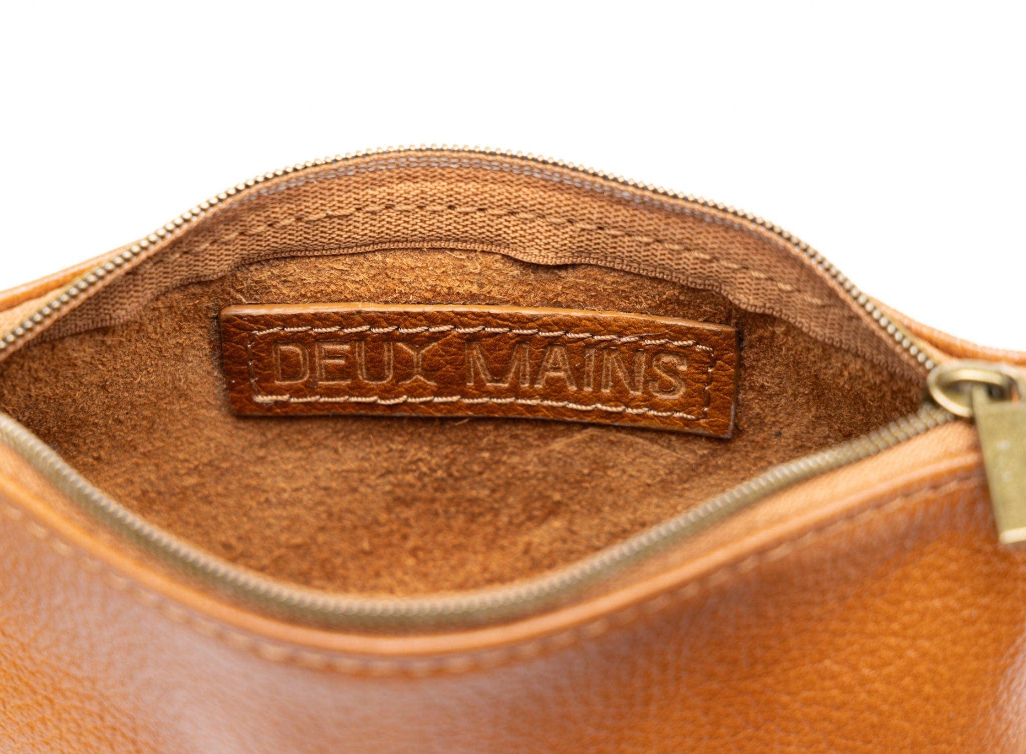 Woven Pouch, Alternate, color, Cognac - Small