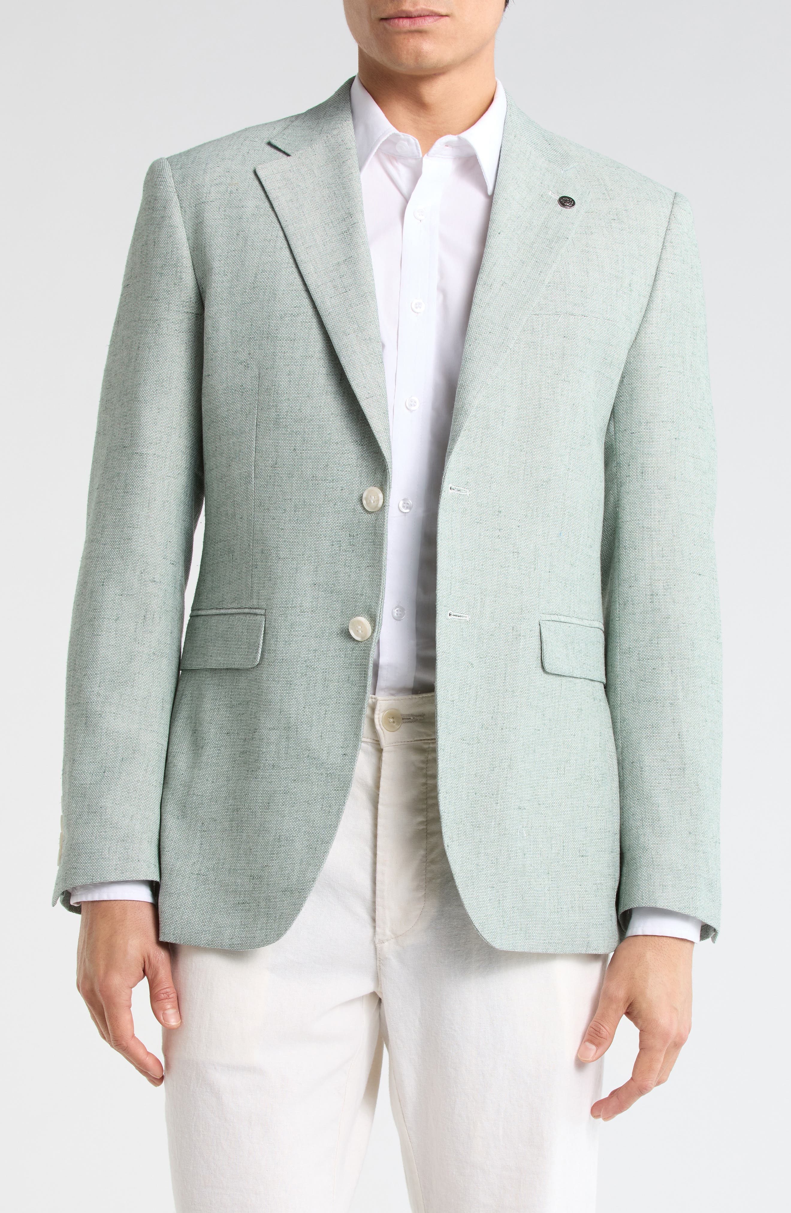 T.R. PREMIUM Slim Fit Stretch Linen Sport Coat