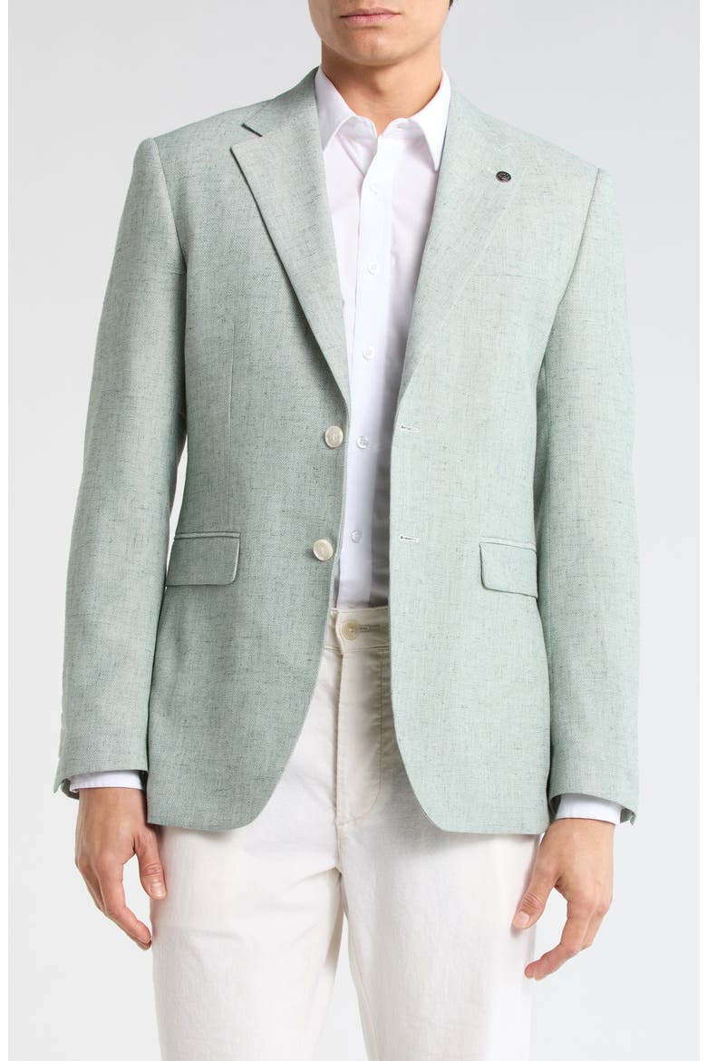 Slim Fit Stretch Linen Sport Coat, Main, color, PISTACHIO