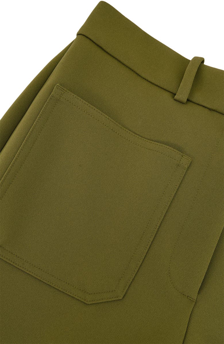 Reiss Priya Patch Pocket Wide Leg Pants, Alternate, color, Chartreuse Green