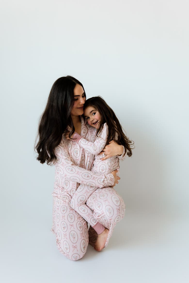 Blaire Long Sleeve Sleepwear Set, Alternate, color, Floral / Bow Print