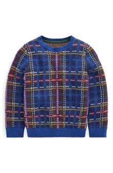 Mini Boden Kids' Plaid Sweater
