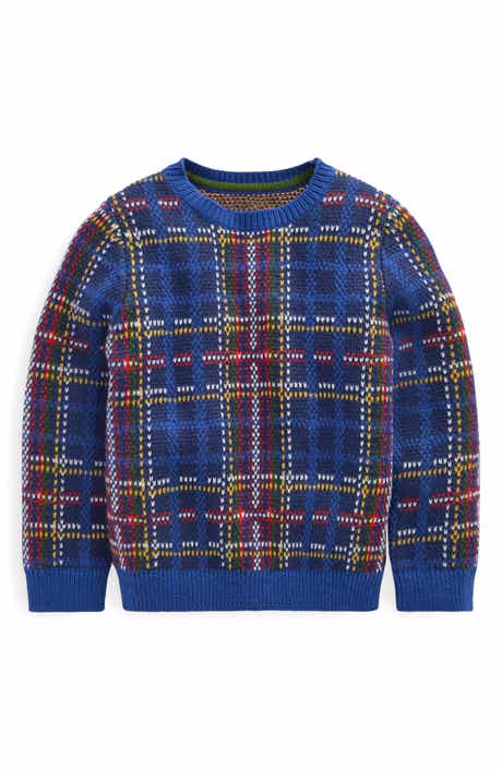 Mini Boden Kids' Plaid Sweater
