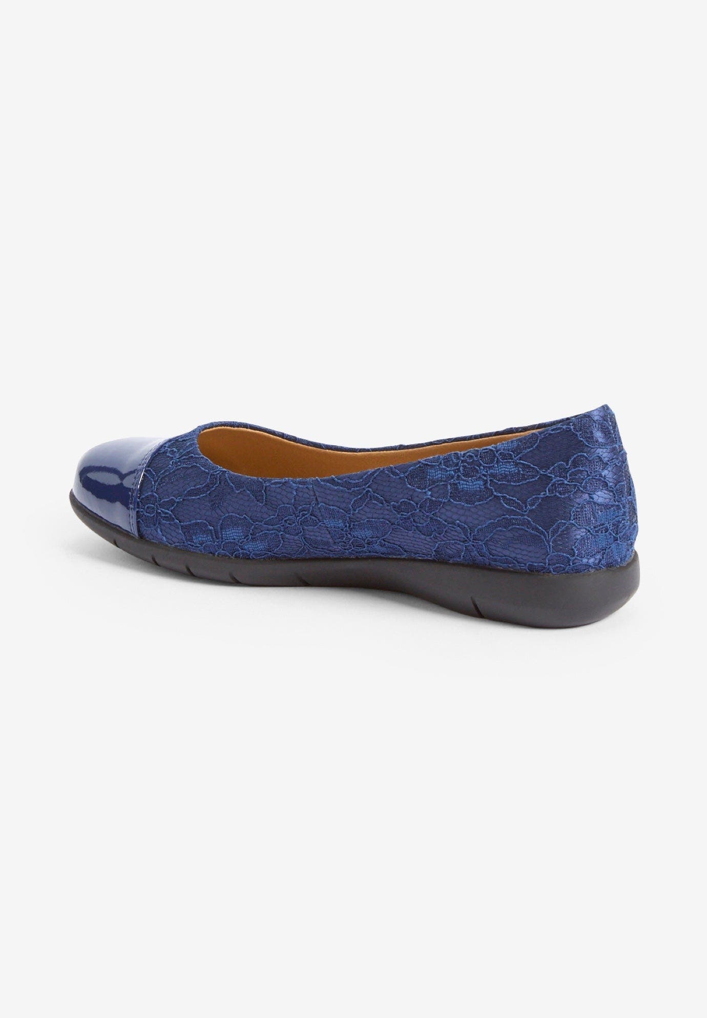 The Fay Slip On Flat, Alternate, color, NAVY LACE