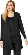 Jessica London Everyday Stretch Knit Open Front Cardigan