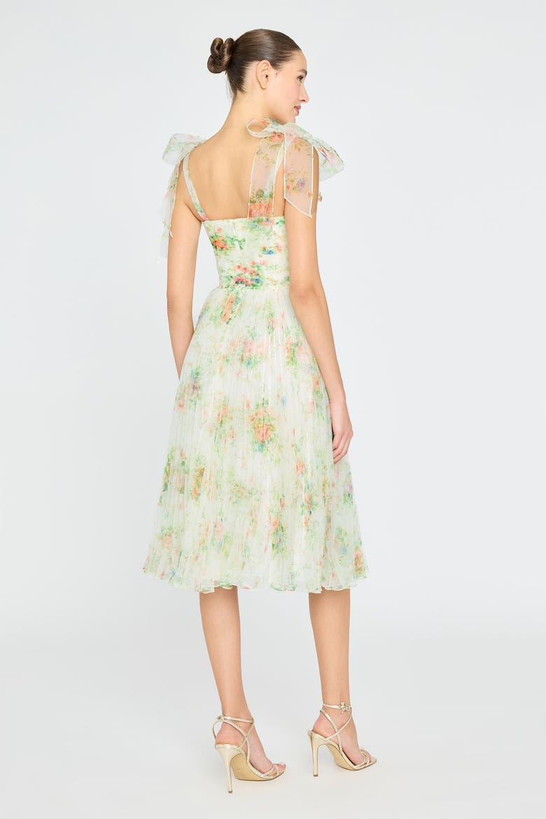 Betty Pleated Organza Dress, Alternate, color, Petite Primrose