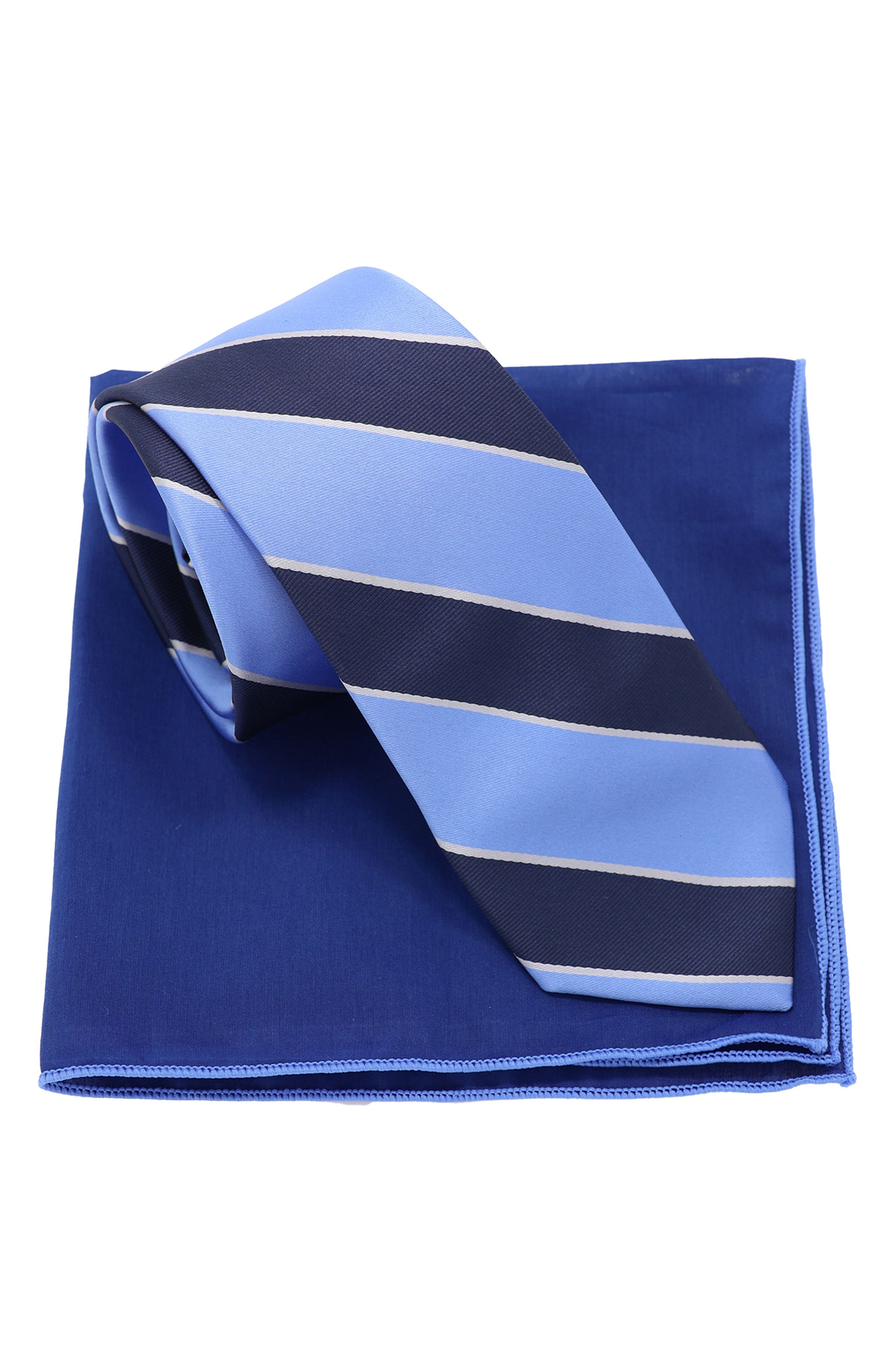 Ben Sherman Stripe Tie & Pocket Square Box Set