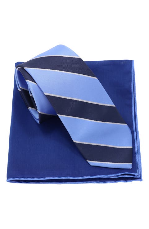 Stripe Tie & Pocket Square Box Set