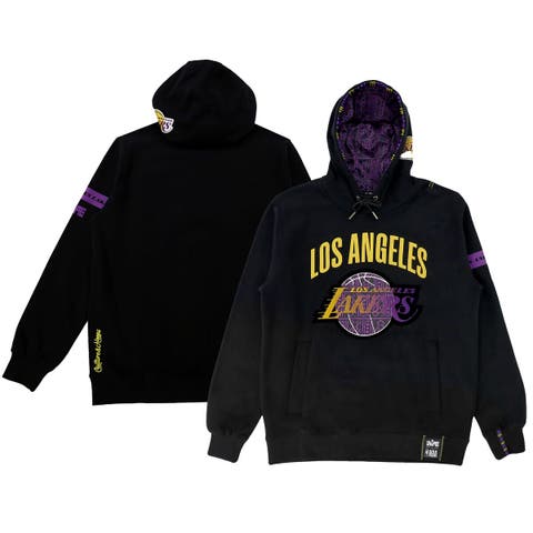 Unisex NBA x Two Hype  Black Los Angeles Lakers Culture & Hoops Heavyweight Pullover Hoodie