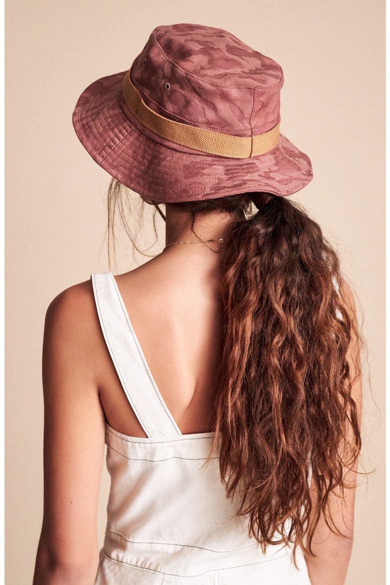 Vanessa Bucket Hat, Alternate, color, BLUSH CAMO