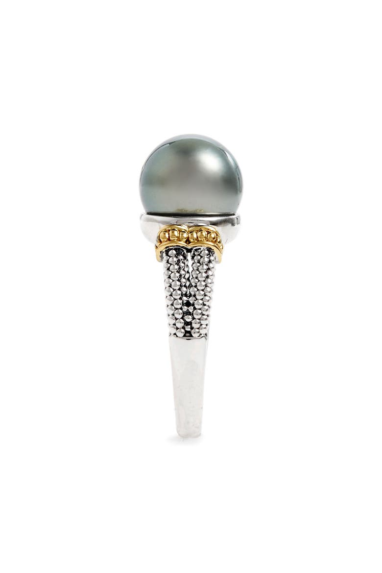 Luna Cultured Pearl Ring, Alternate, color, BLACK PEARL