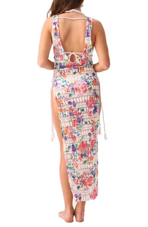 Pq Swim Joy Floral Lace Cover-up Dress In White