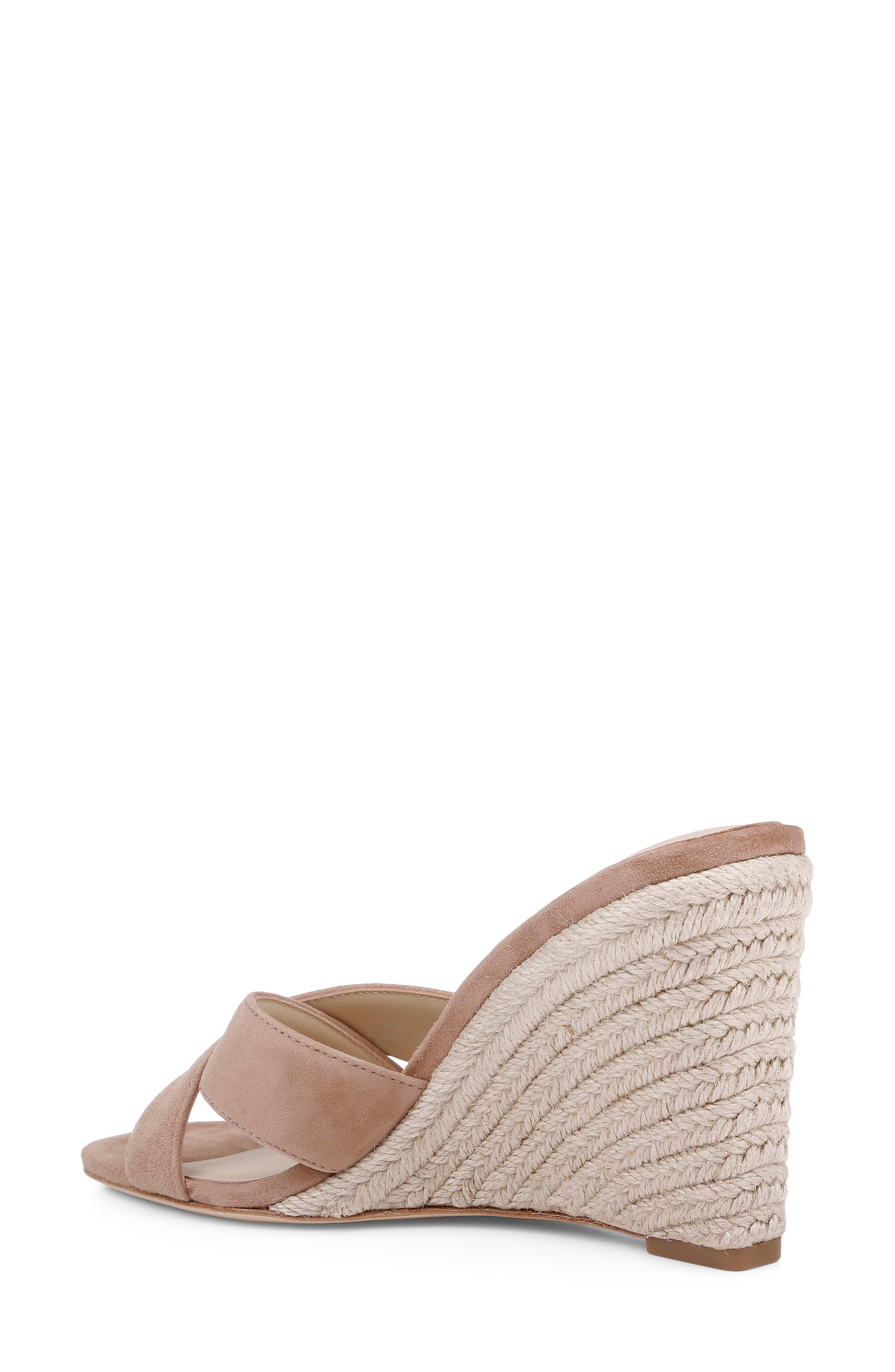 L'AGENCE Rosaline Espadrille Wedge Slide Sandal, Alternate, color, Cappuccino Suede