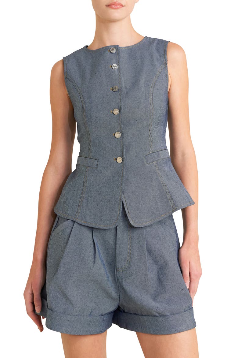 Solid Vest, Main, color, LIGHT INDIGO