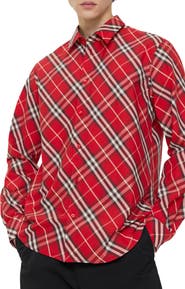 Burberry Relaxed Fit Check Cotton Shirt
