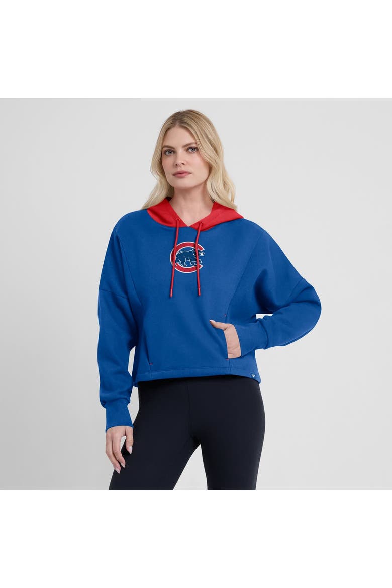 Women's Fanatics Royal Chicago Cubs Oversized Legacy Favorite Spectator Pullover Hoodie, Alternate, color, Royal