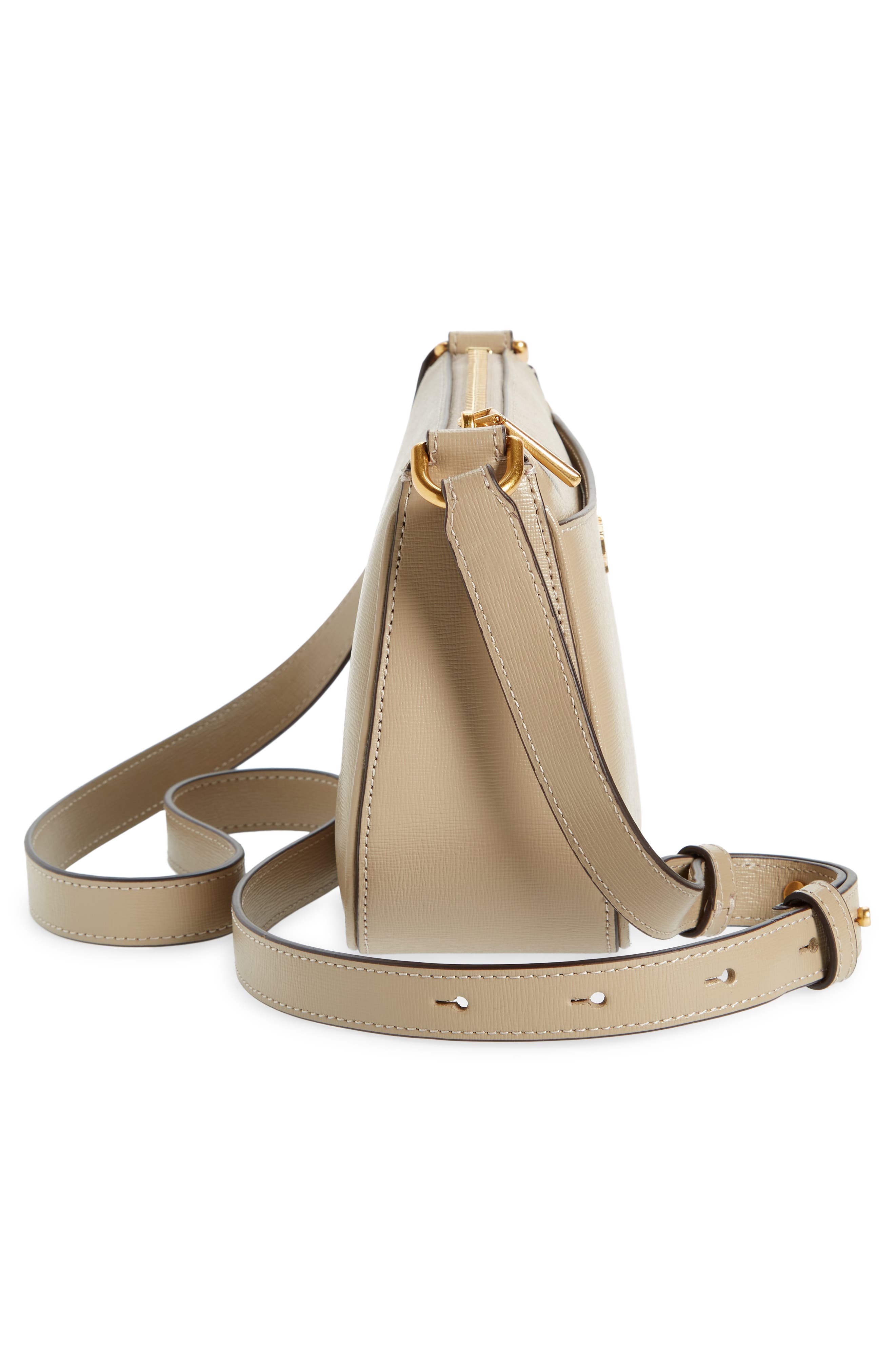 small bleecker saffiano leather crossbody bag, Alternate, color, TIMELESS TAUPE