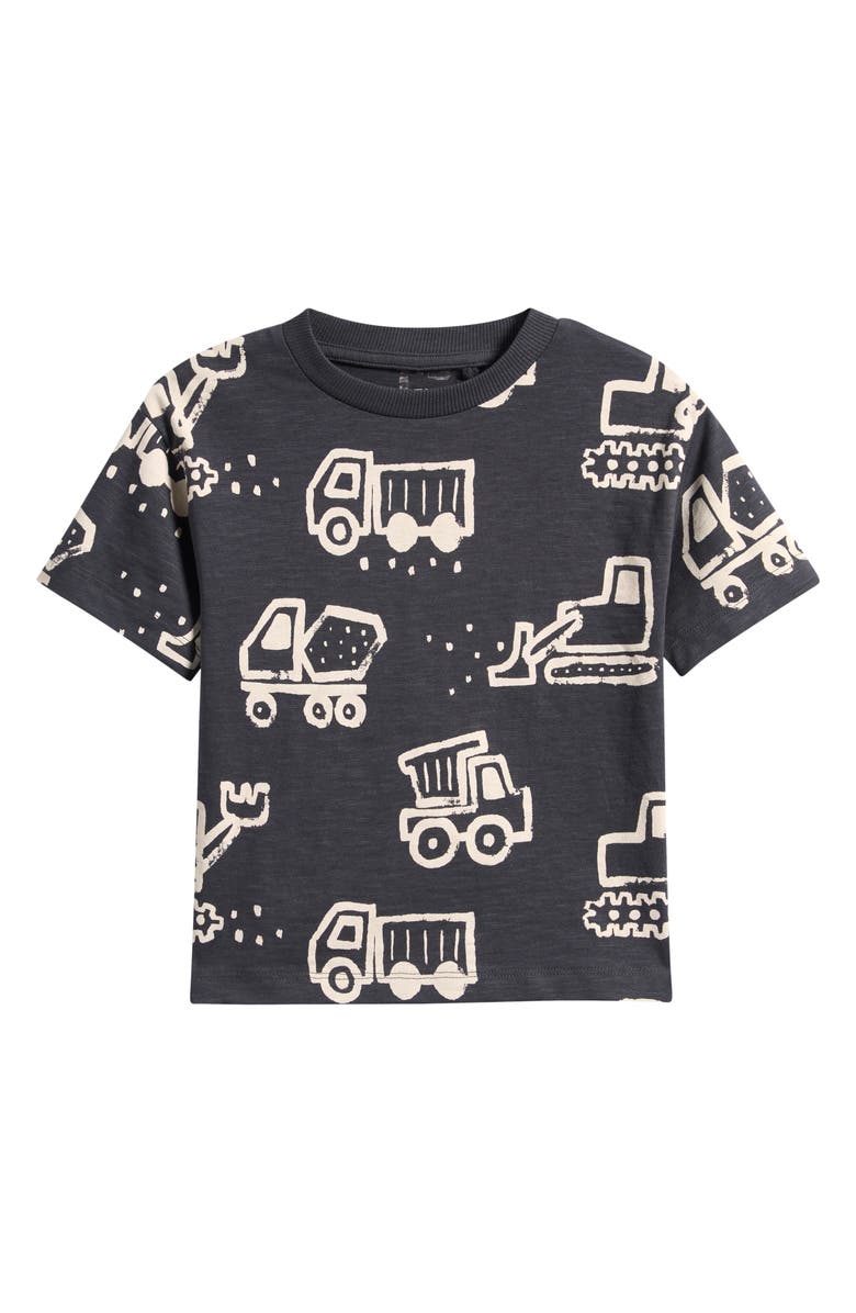 NEXT Kids' Construction Cotton Graphic T-Shirt, Main, color, Black