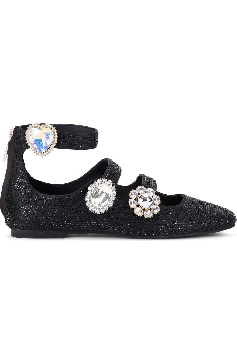 Kurt Geiger London Ankle Strap Ballet Flat, Main, color, Black