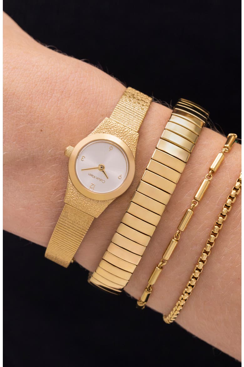 Contemporary Quartz Bracelet Watch, 18mm, Alternate, color, SILVER/GOLD