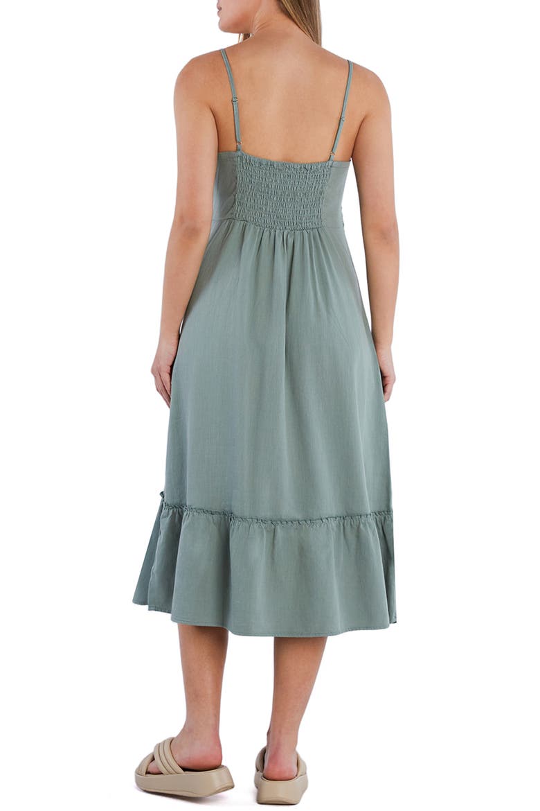 Jolie Lace Inset Cotton Blend Dress, Alternate, color, GREEN JUICE